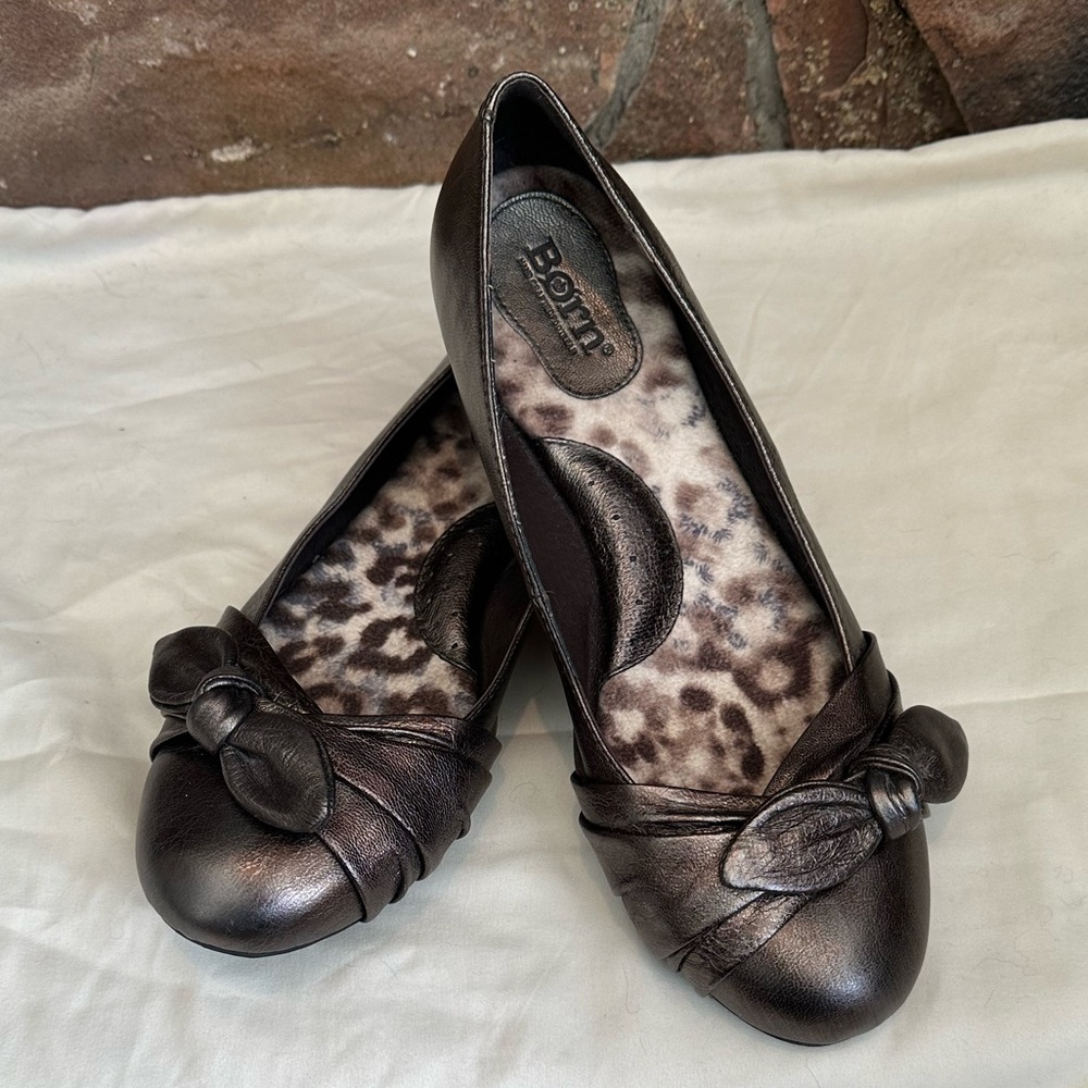 Born Pewter Metallic Ballet Flat